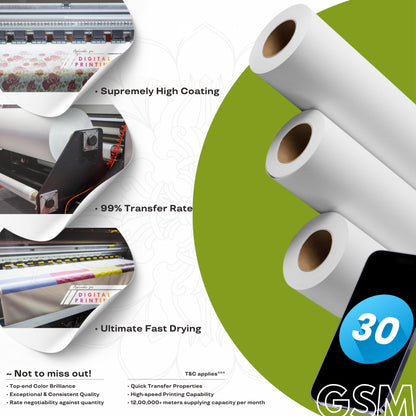 30 GSM Dye-sublimation Paper - VAJRA DIGITEX