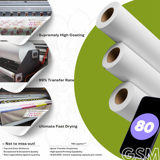 80 GSM Dye-sublimation Paper - VAJRA DIGITEX